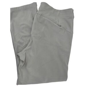 Athleta Gray pull on Leg stellar Pants Sz 16‎ Athletic Wear stretch zip pockets